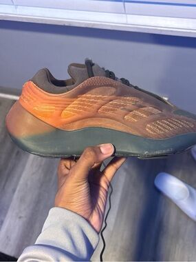 adidas Athletic Shoe in Orange and Green